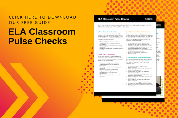 A handy checklist of questions you can ask your students to check their pulse