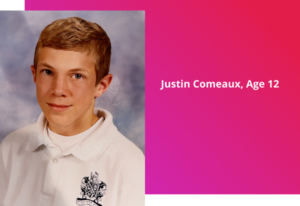 Justin Comeaux at age 12