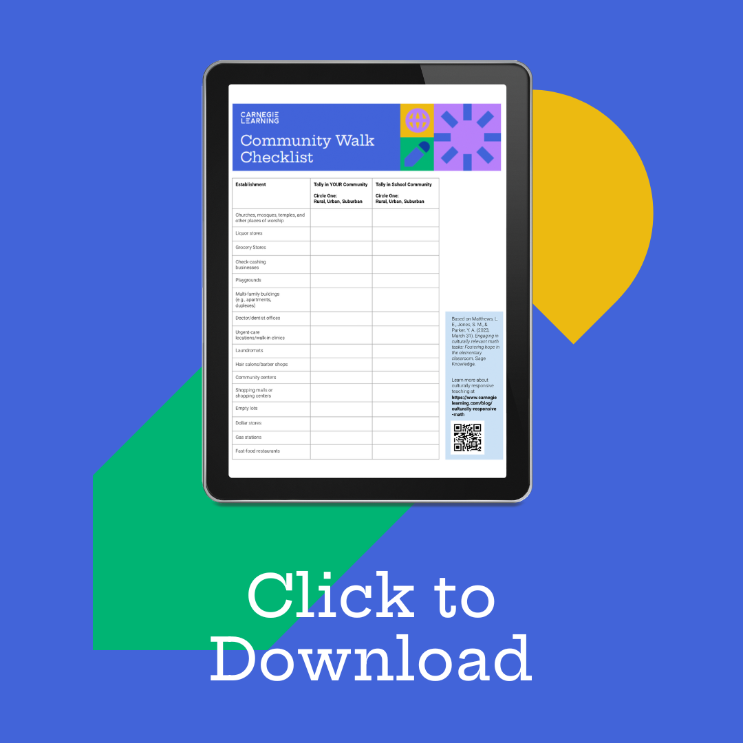 Download the community walk checklist for culturally responsive teaching